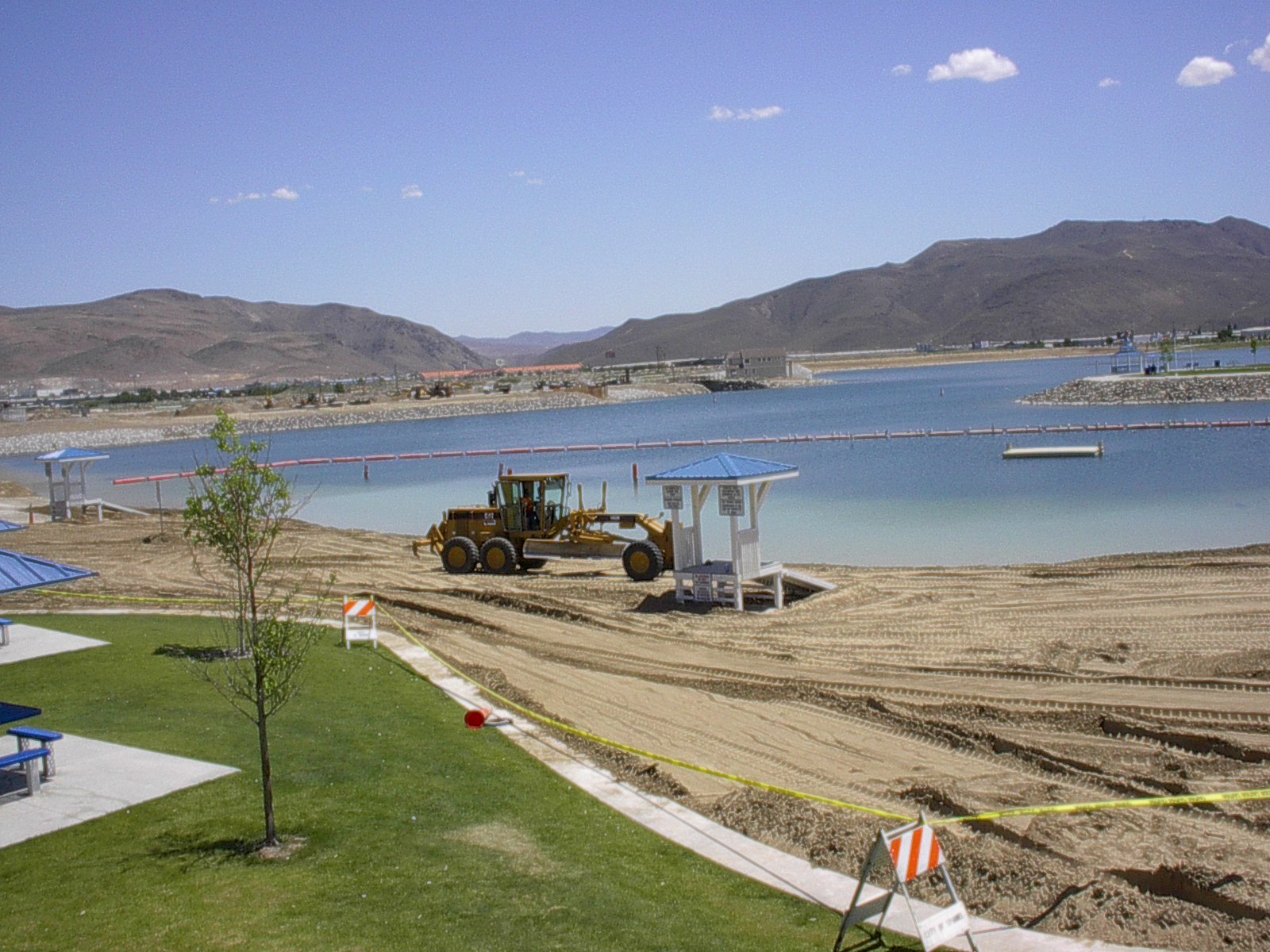 Bringing in Lake Tahoe sand to the Sparks Marina